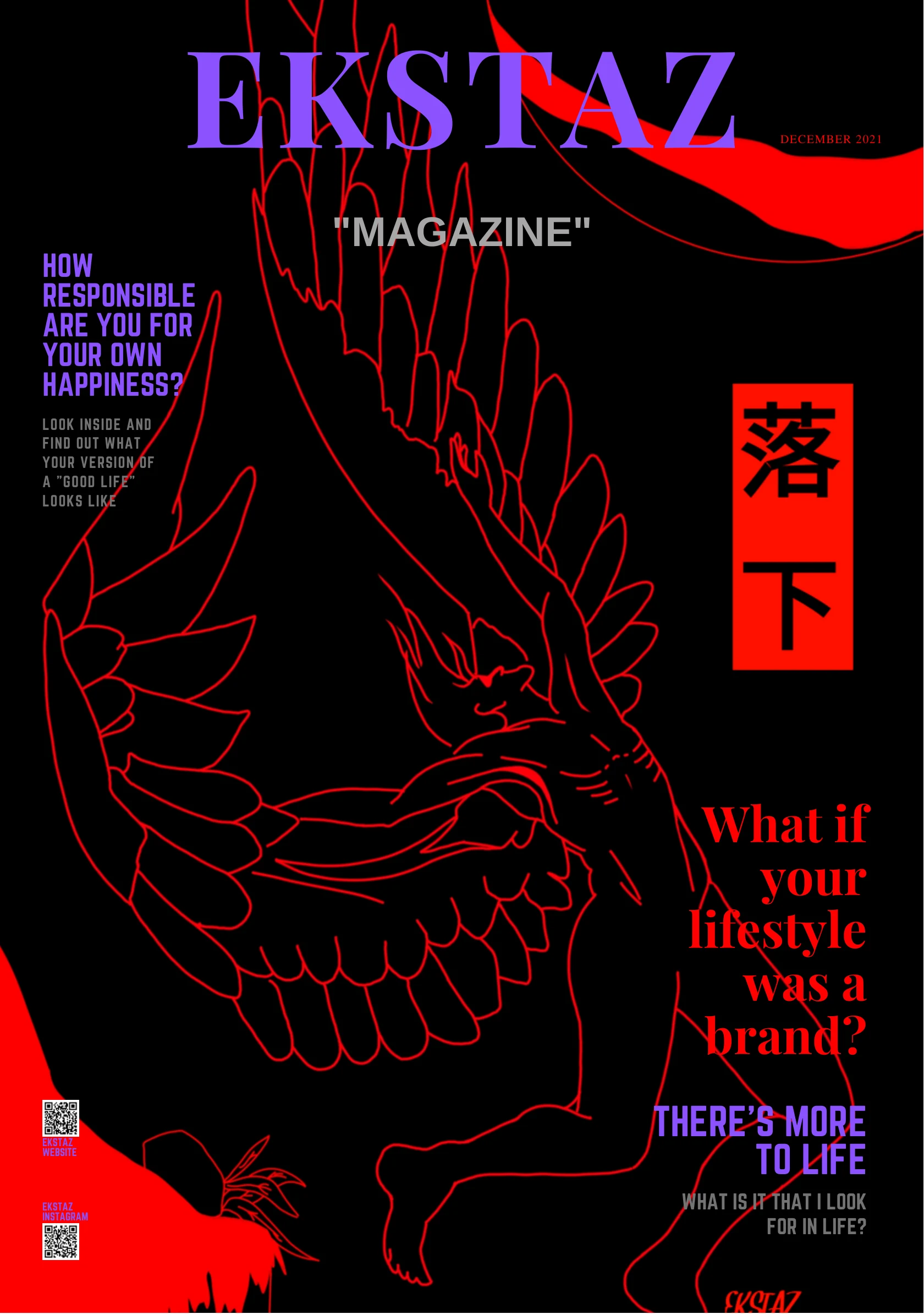 EKSTAZ magazine, December 2021 — page 1, cover